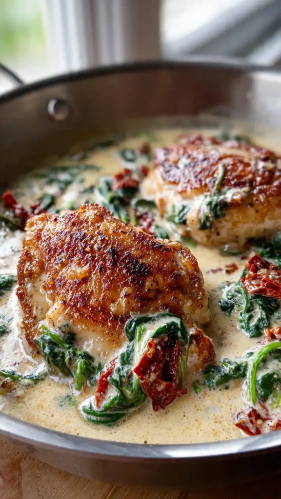 Stovetop Creamy Tuscan Chicken