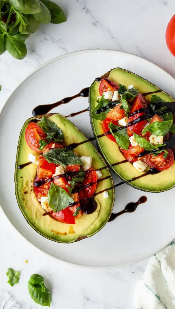 11. Caprese-Stuffed Avocados