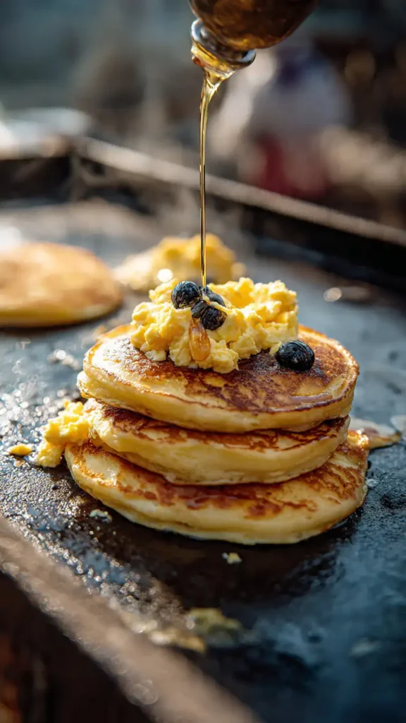 Breakfast-for-Dinner Pancake and Egg Skillet