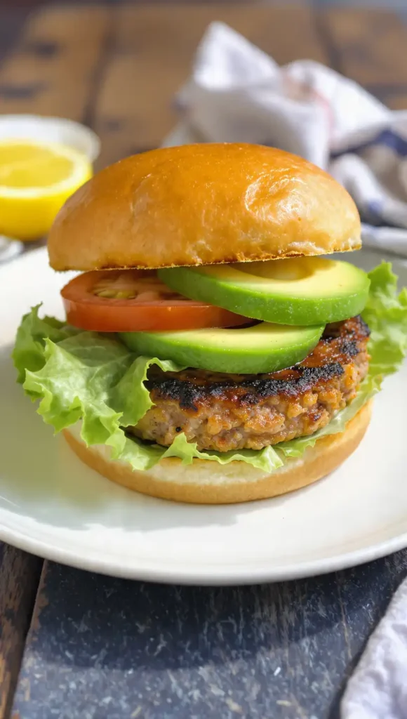Turkey Burgers with Avocado