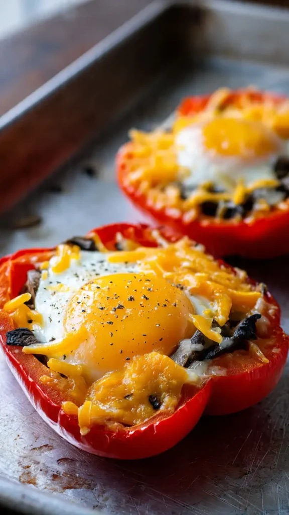 Egg and Veggie Stuffed Bell Pepper