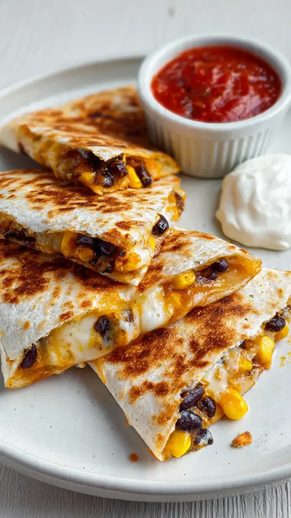 Grilled Corn and Black Bean Quesadillas