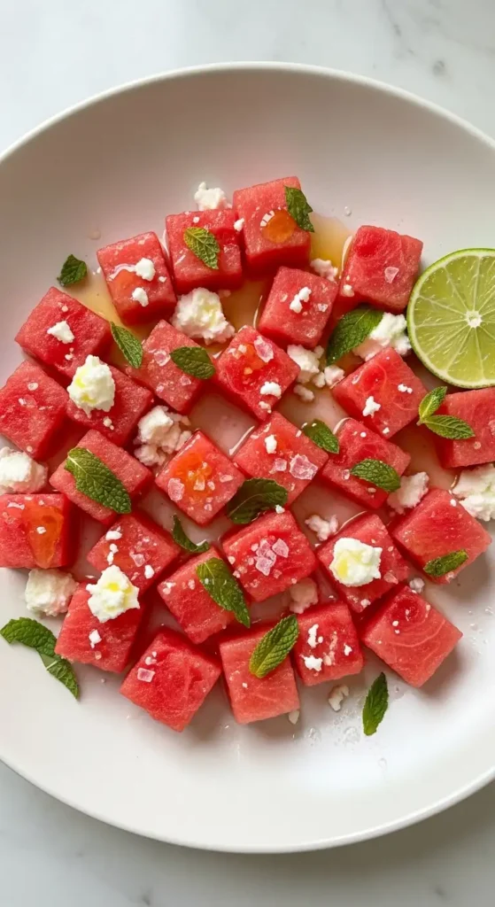 18. Watermelon Feta Mint Salad