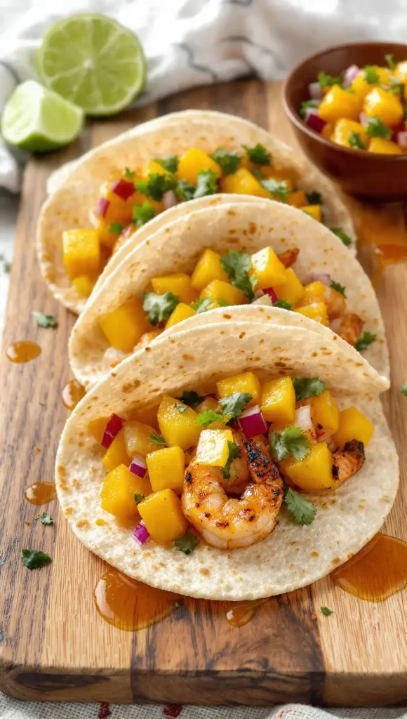 Shrimp Tacos with Mango Salsa