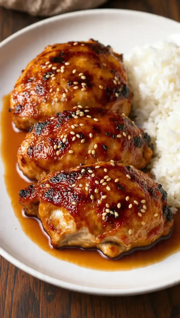 Soy Glazed Chicken Thighs