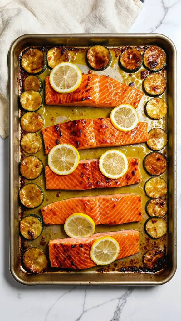 One-Pan Baked Salmon with Zucchini