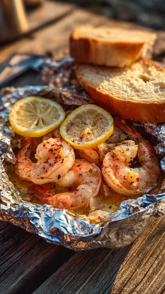 Garlic Butter Shrimp Packets
