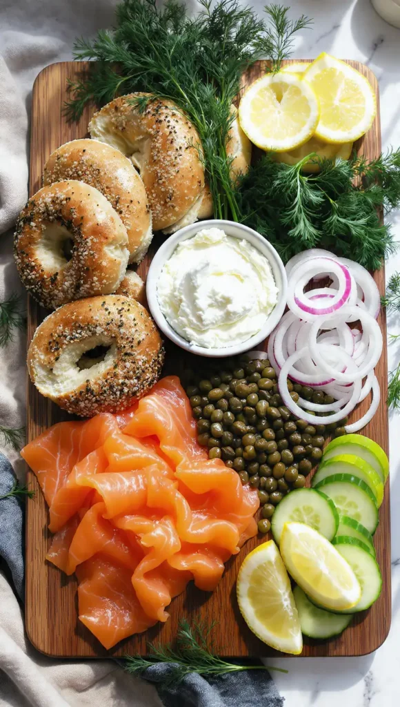 5. Smoked Salmon Bagel Board