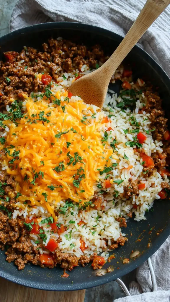Skillet Ground Beef and Rice