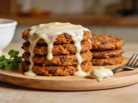 Carrot Cake Pancakes Recipe – Moist, Fluffy & Topped with Cream Cheese Glaze