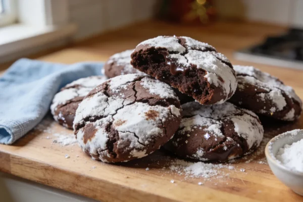 Chocolate Crinkle Cookies – Soft, Chewy & Perfectly Powdered Holiday Treat