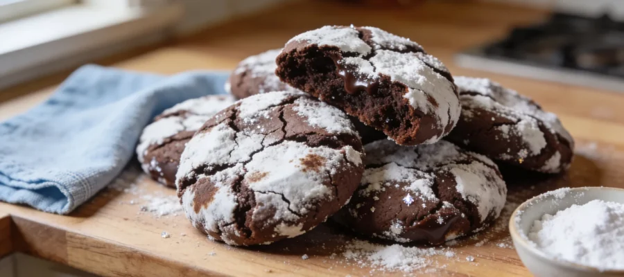 Chocolate Crinkle Cookies – Soft, Chewy & Perfectly Powdered Holiday Treat