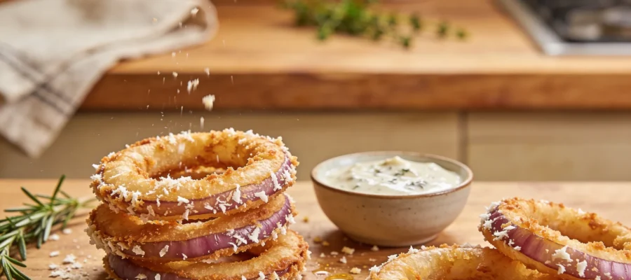 Crispy Onion Ring Chips (Low‑Carb Snack with Parmesan Crunch) ​