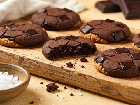 Dark Chocolate Cookies Recipe – Intensely Rich, Soft & Slightly Chewy