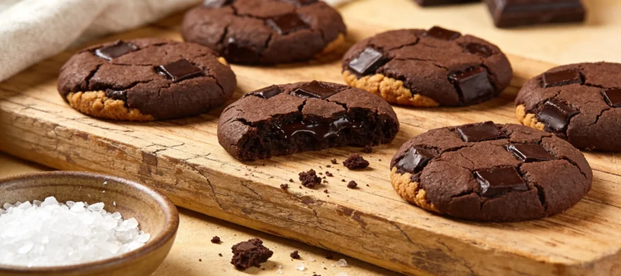 Dark Chocolate Cookies Recipe – Intensely Rich, Soft & Slightly Chewy
