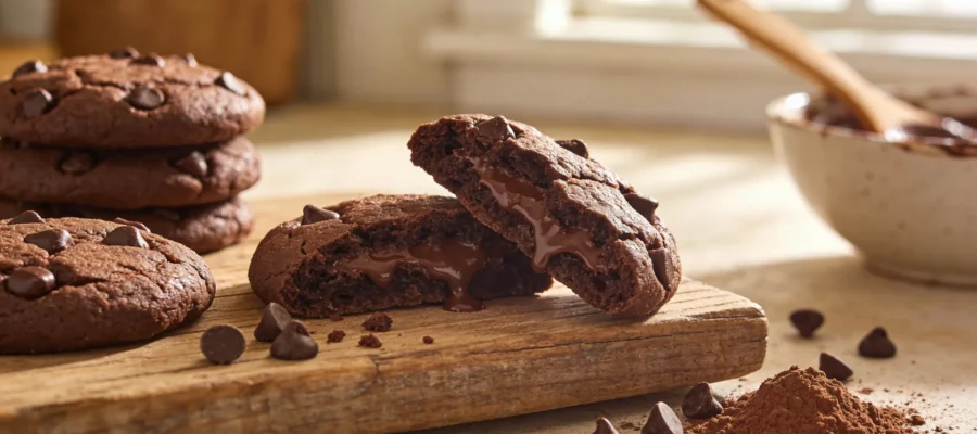 Double Chocolate Cookies Recipe – Soft, Rich & Loaded with Chocolate Flavor