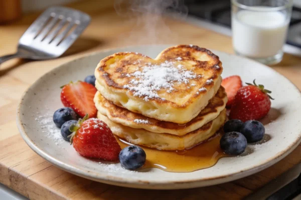 Easy Heart Shaped Pancakes (No Special Pan Needed!) – Perfect for Valentine’s Day Breakfast