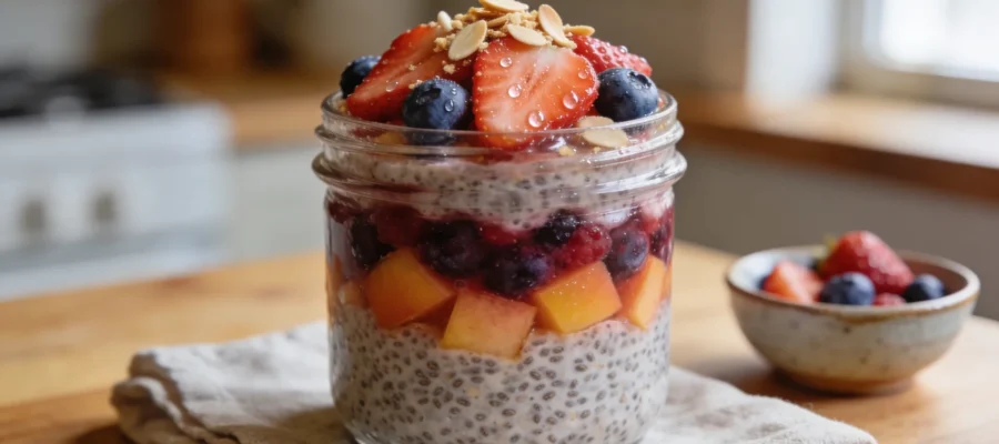 Fruit Compote Chia Pudding: A Stunning 5-Minute Layered Breakfast