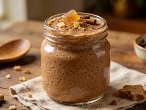 Gingerbread Chia Pudding – Tastes Just Like a Holiday Cookie!
