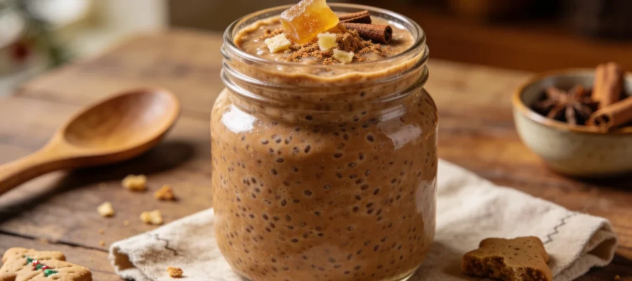 Gingerbread Chia Pudding – Tastes Just Like a Holiday Cookie!