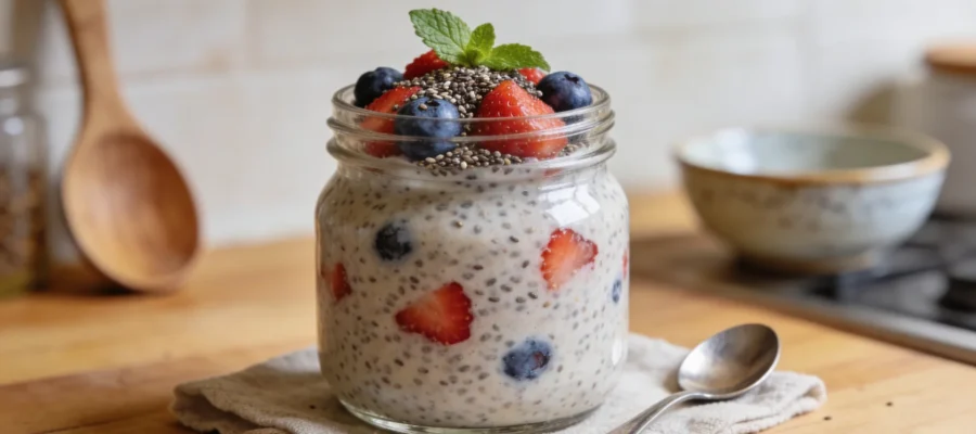 Low Calorie Chia Pudding – Light, Filling & Ready Overnight