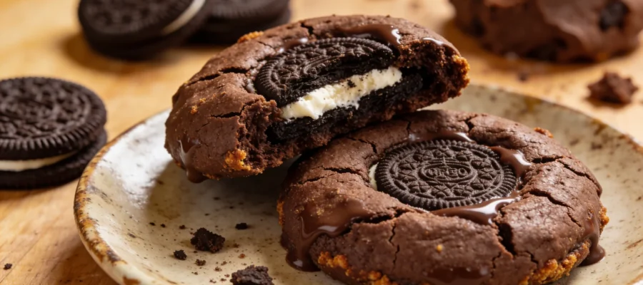 Oreo Stuffed Cookies Recipe – Thick, Chewy Cookies with a Surprise Creamy Center