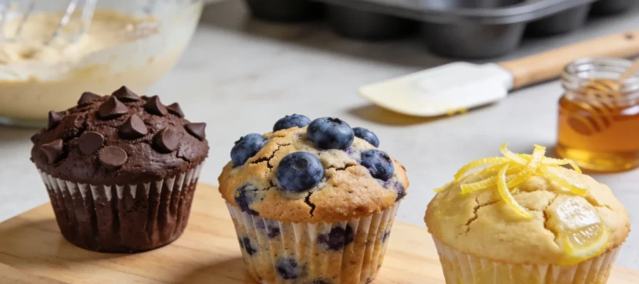 Protein Muffins for Grab‑and‑Go Breakfast (One Batter, 3 Flavors) ​