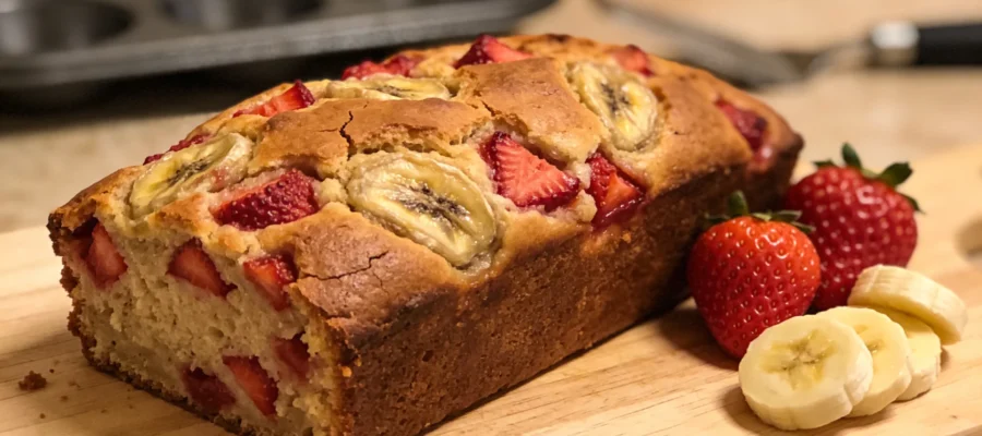 The Best Strawberry Banana Bread Recipe (Moist & Easy)