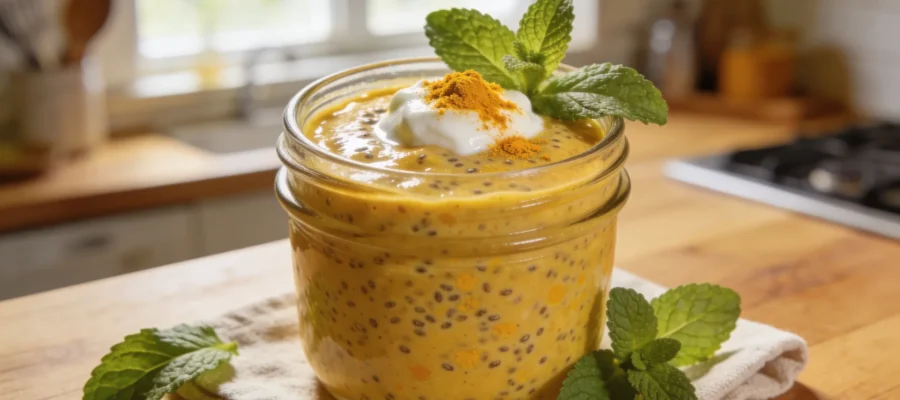 Turmeric Chia Pudding – Anti-Inflammatory Golden Overnight Jar