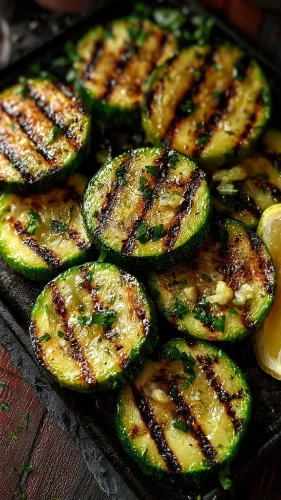 Grilled Zucchini with Garlic and Lemon