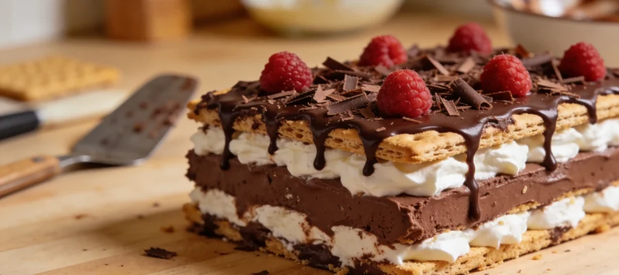 Chocolate Eclair Cake — No Bake, No Oven, Perfect Party Dessert