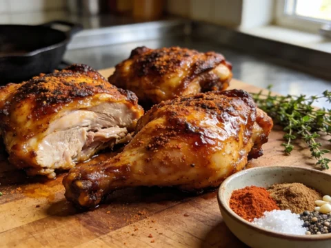 BBQ Chicken Thighs — Crispy Skin, Smoky 5-Ingredient Rub