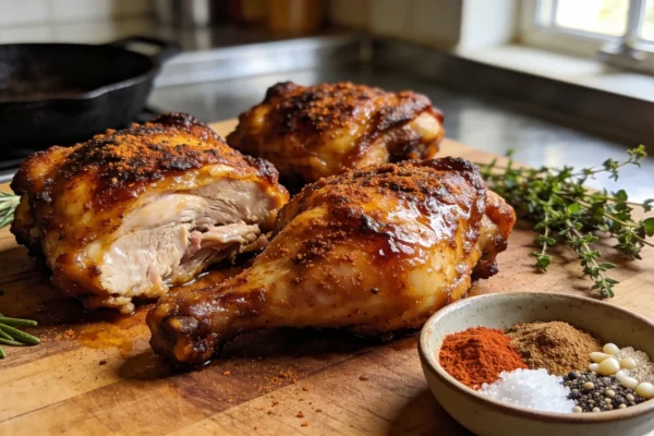 BBQ Chicken Thighs — Crispy Skin, Smoky 5-Ingredient Rub