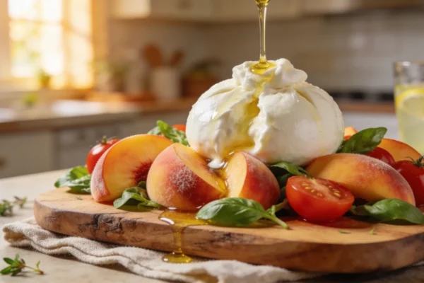 Burrata Caprese Salad with Peaches — Summer Entertaining