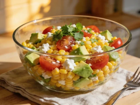 Corn Avocado Salad — 5 Ingredient Summer Side