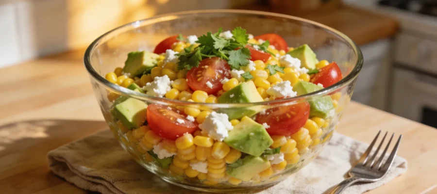 Corn Avocado Salad — 5 Ingredient Summer Side