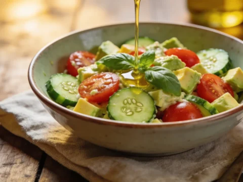 Cucumber Tomato Avocado Salad — Easy Healthy Side
