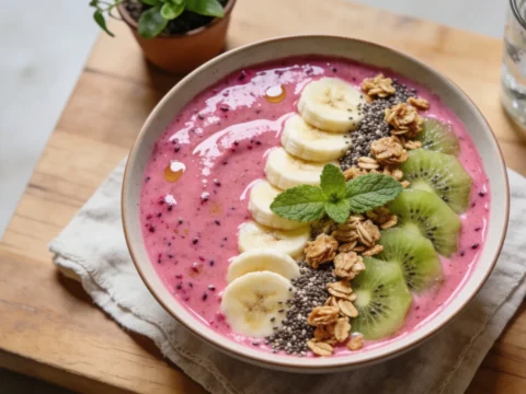 Dragon Fruit Smoothie Bowl (Pink Pitaya Bowl)