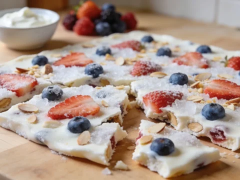 Frozen Yogurt Bark — 3 Ingredient Healthy Summer Treat