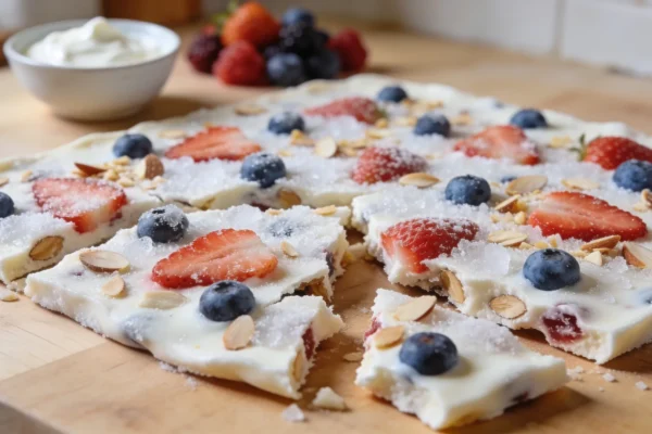 Frozen Yogurt Bark — 3 Ingredient Healthy Summer Treat