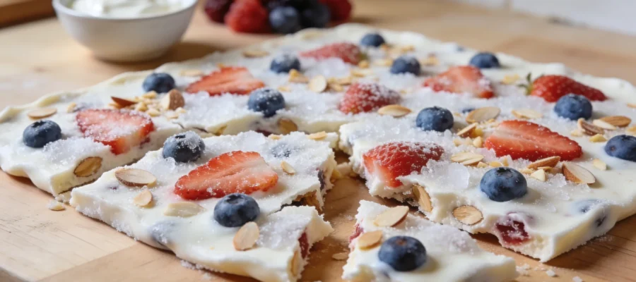 Frozen Yogurt Bark — 3 Ingredient Healthy Summer Treat