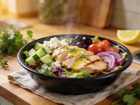 Greek Chicken Salad — High Protein Meal Prep Bowl