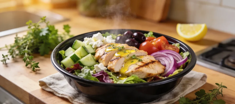 Greek Chicken Salad — High Protein Meal Prep Bowl