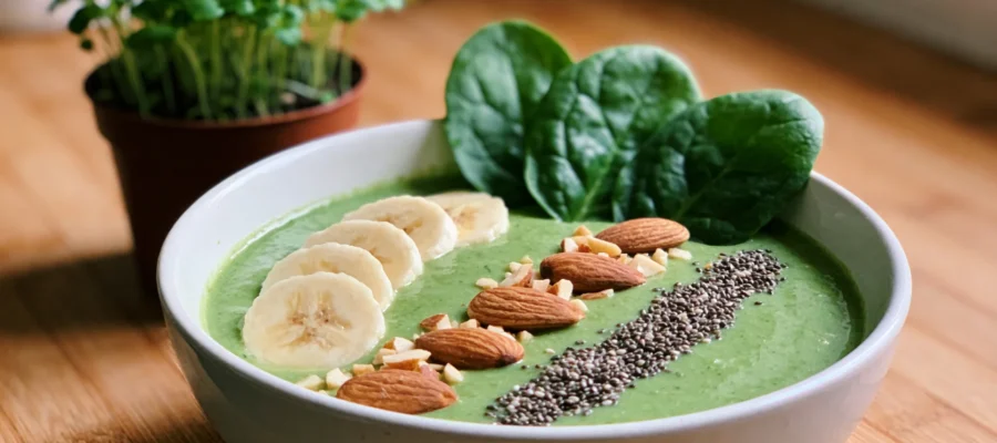 Green Smoothie Bowl — 5 Ingredients, No Yogurt Needed