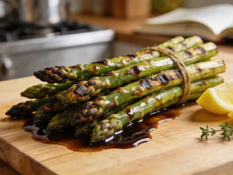 Grilled Asparagus with Balsamic Glaze — 8 Minute Side