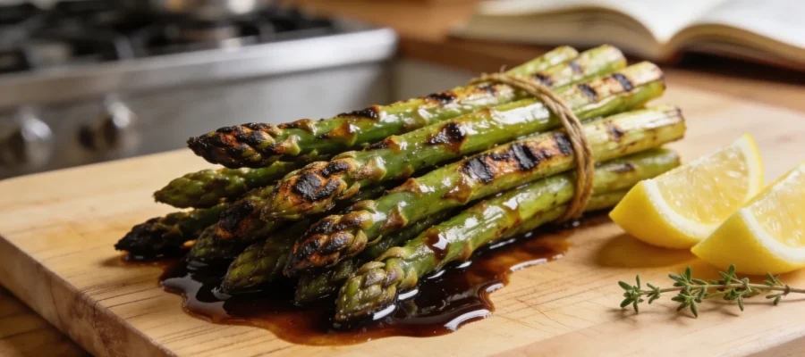 Grilled Asparagus with Balsamic Glaze — 8 Minute Side