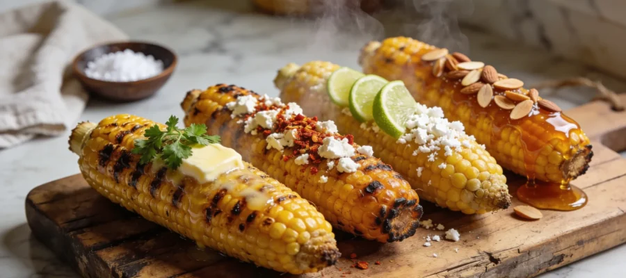 Grilled Corn on the Cob 4 Ways — Easy Summer Side