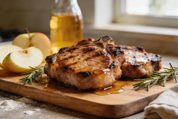 Grilled Pork Chops with Apple Cider Marinade