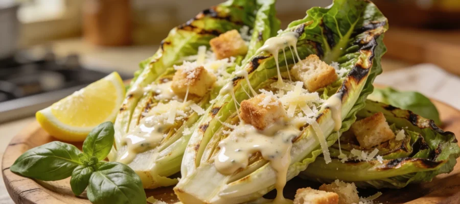 Grilled Romaine Caesar Salad — Smoky Summer Side