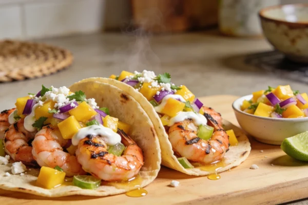 Grilled Shrimp Tacos with Fresh Mango Salsa